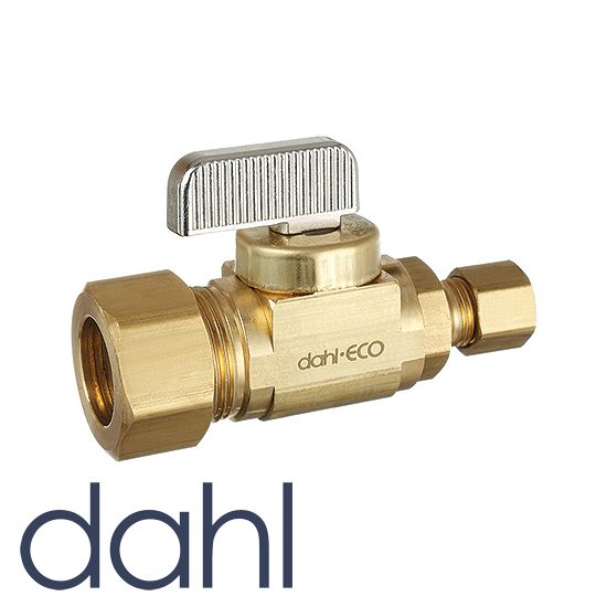DAHL Straight Supply Compression Ice Maker Valve Brass
